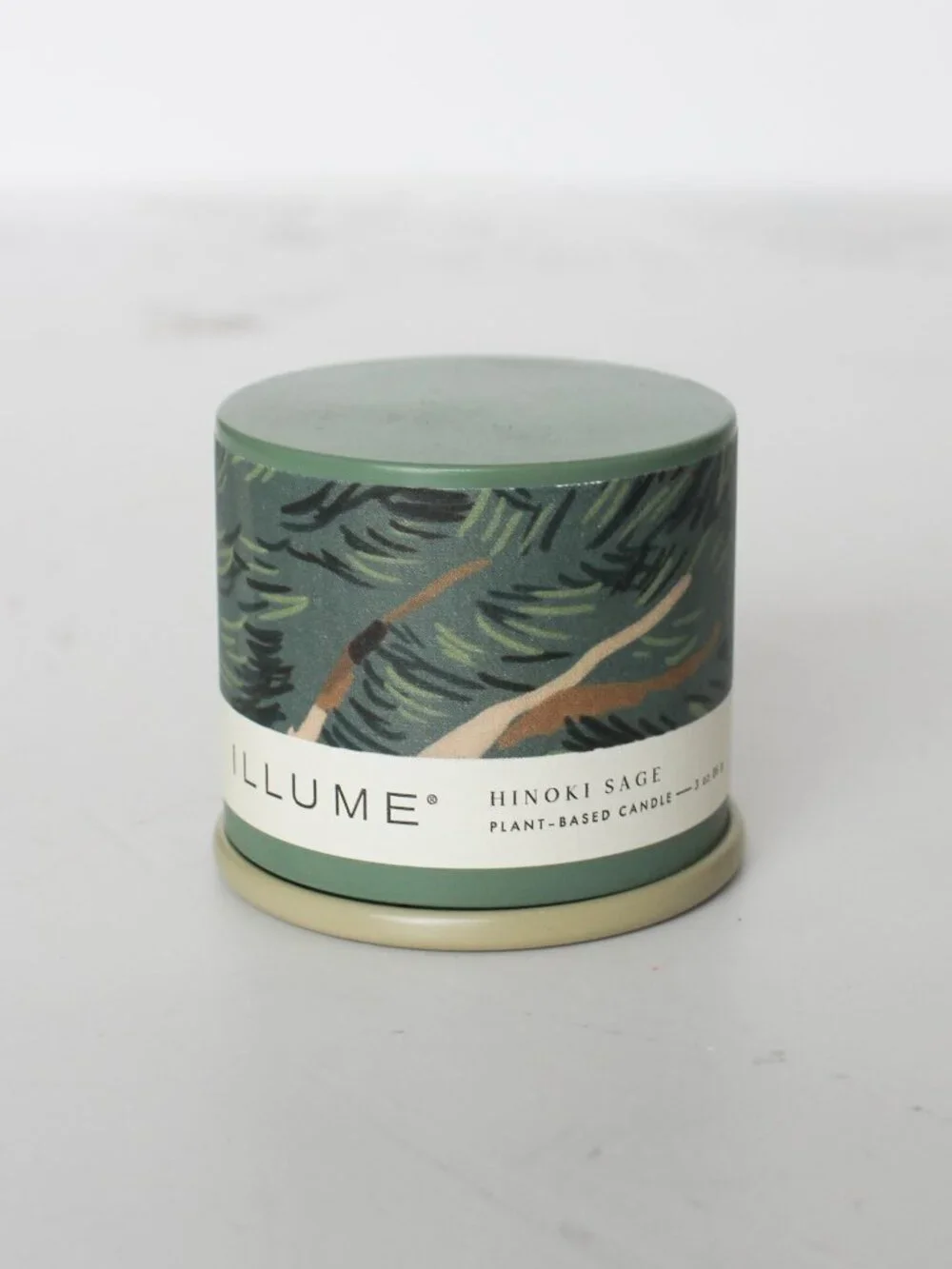 Illume Hinoki Sage Demi Vanity Tin Candle - NEW